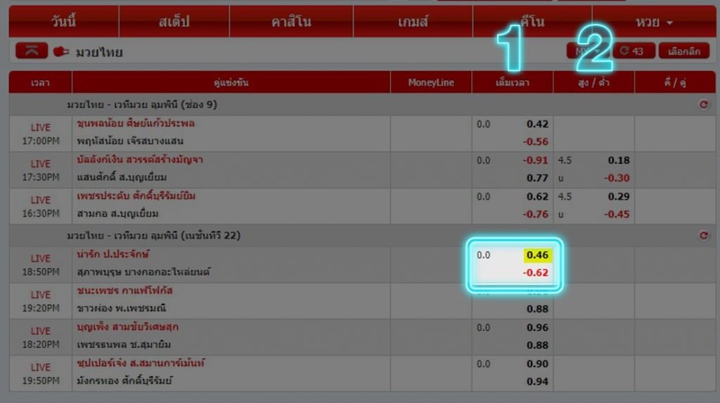 เล่นพนันมวยออนไลน์